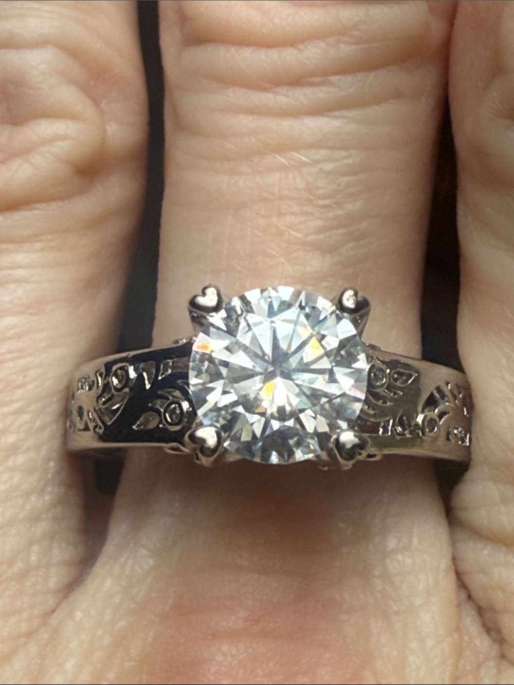 GRA CERTIFIED MOISSANITE DIAMOND 1.5 CT Solitaire 925 Sterling Silver NEW